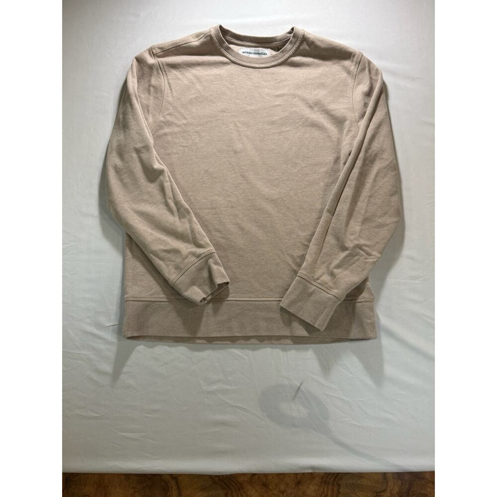 Amazon Essentials Men’s Long Sleeve Creme French Terry Sweatshirt Medium